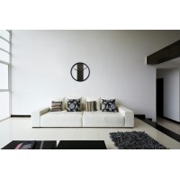 Dubové hodiny Loft Round kovové 50cm, z231 wenge